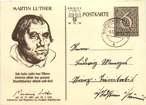 WHW - Martin Luther - Ganzsache -675182