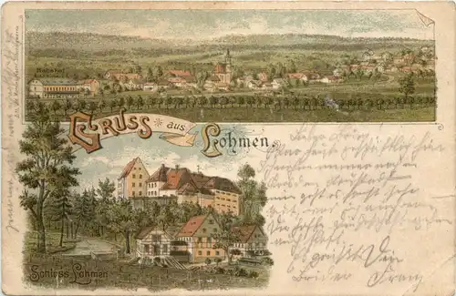 Gruss aus Lohmen Sachsen- Litho -674920