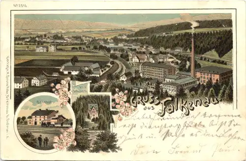 Gruss aus Falkenau - Litho -674994