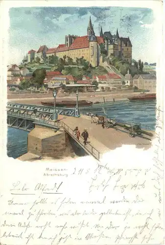 Meissen - Albrechtsburg - Litho -674910