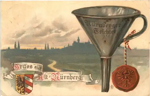 Gruss aus Alt-Nürnberg - Litho -675140