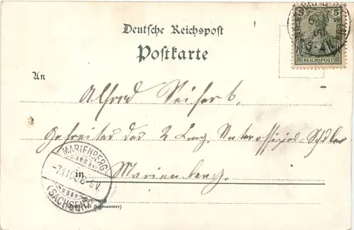 Naundorf bei Freiberg - Litho -674896
