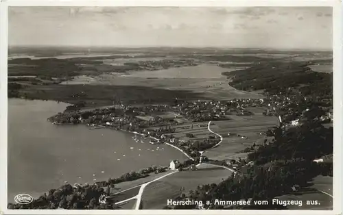 Herrsching am Ammersee vom Flugzeug aus -545758