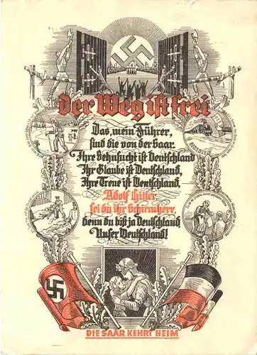 Der Weg ist frei - Die Saar kehrt heim - 3. Reich -675278
