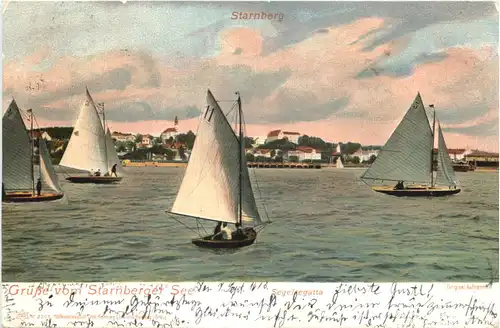 Starnberger See, Segelregatta, Grüsse -545898