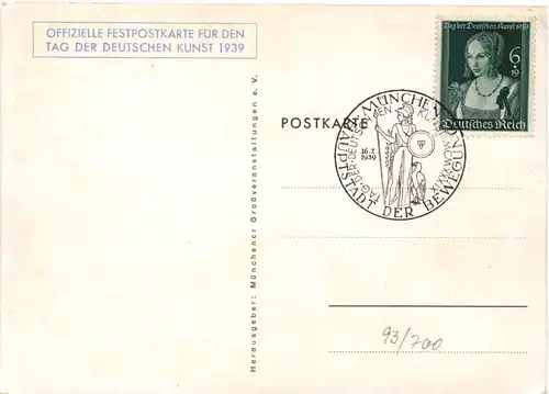 Tag der Deutschen Kunst München 1939 - 3. Reich -675224
