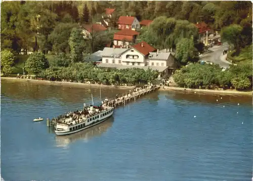 Herrsching am Ammersee, Hotel Seehof mit Dampfersteg -545812