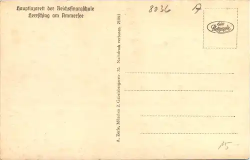 Herrsching am Ammersee, Hauptlazarett der Reichsfinanzschule -546506