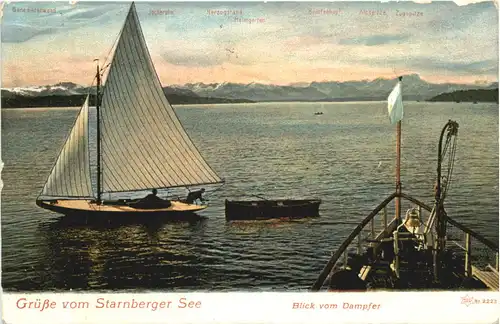 Starnberger See, Blick vom Dampfer -545900