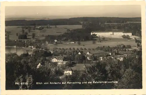 Herrsching am Ammersee, Blick von Andechs und die Reichsfinanzschule -546494