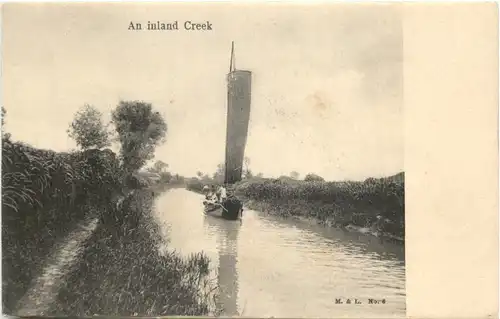 An Inland Creek - Segelschiff -675414