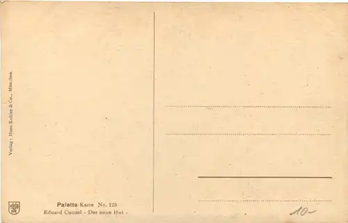 Künstler Ak Edw. Cucuel - Der neue Hut -675596