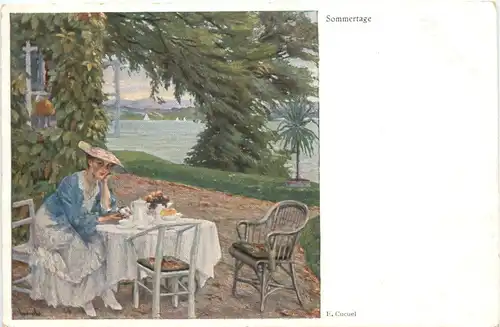 Künstler Ak Edw. Cucuel - Sommertage -675478