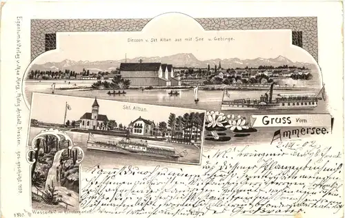 Gruss vom Ammersee - Diessen - Litho -675540