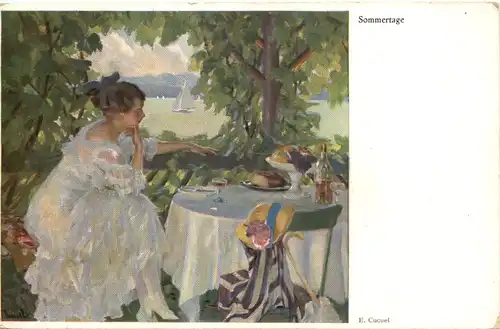 Künstler Ak Edw. Cucuel - Sommertage -675472