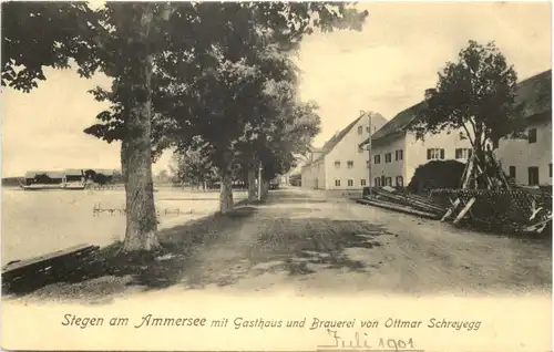 Stegen am Ammersee mit Gasthaus und Brauerei -675640