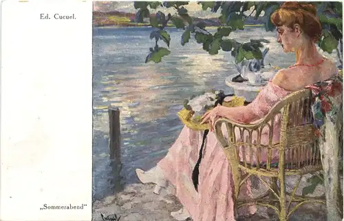 Künstler Ak Edw. Cucuel - Sommerabend -675554