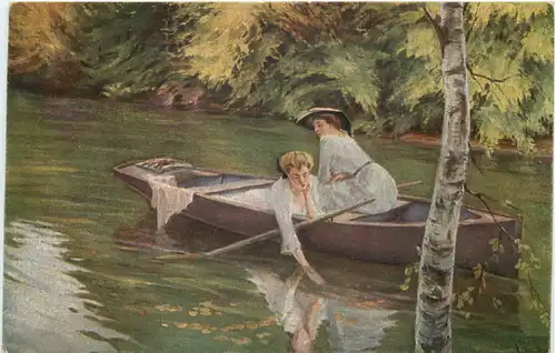 Künstler Ak Edw. Cucuel - Herbstufer -675548