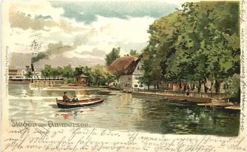 Stegen am Ammersee - Litho -675634