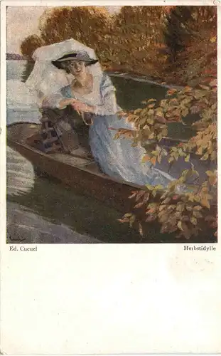 Künstler Ak Edw. Cucuel - Herbstidylle -675568