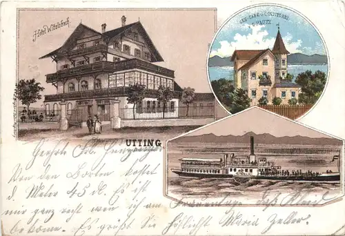 Utting am Ammersee - Hotel Wittelsbach - Litho -675840