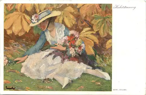 Künstler Ak Edw. Cucuel - Herbststimmung -675462