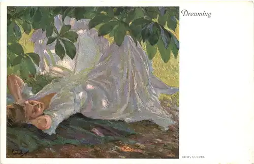 Künstler Ak Edw. Cucuel - Dreaming -675470