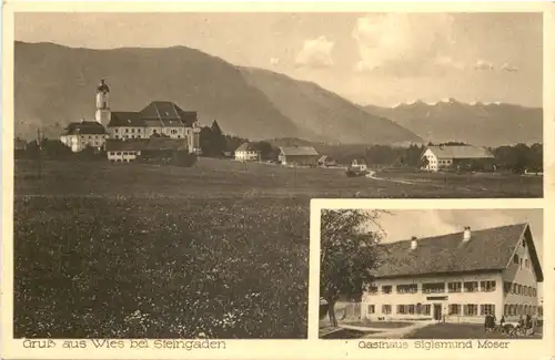 Gruss aus Wies bei Steingaden - Gasthaus Sigismund Moser -675920