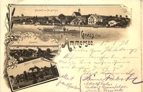 Gruss vom Ammersee - Schondorf - Litho -675544