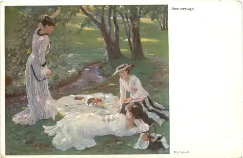Künstler Ak Edw. Cucuel - Sommertage -675480