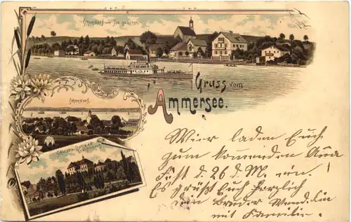 Gruss vom Ammersee - Schondorf - Litho -675572