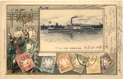 Gruss vom Ammersee - Briefmarken - Litho -675542