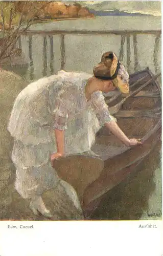 Künstler Ak Edw. Cucuel - Ausfahrt -675582