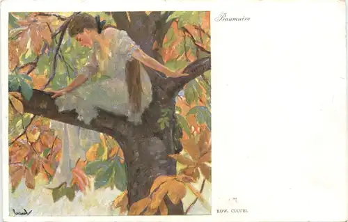 Künstler Ak Edw. Cucuel - Baumnixe -675558