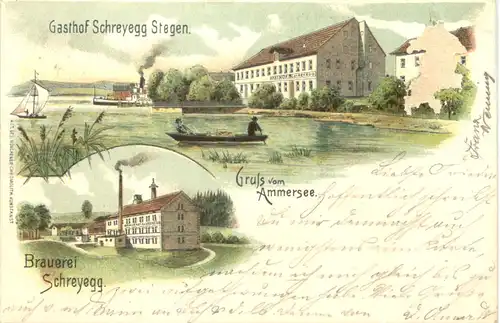 Gruss vom Ammersee - Gasthof Schreyegg Stegen - Brauerei -675642