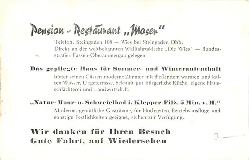 Wies bei Steingaden - Gasthof Moser -675928