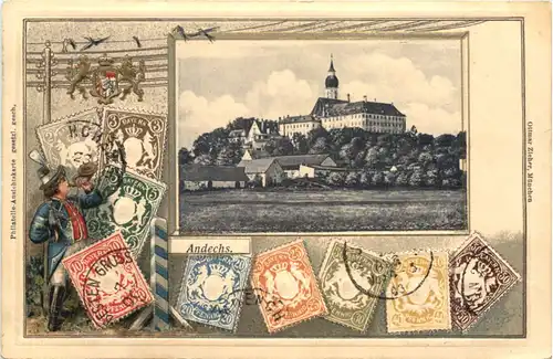 Kloster Andechs - Litho - Briefmarken -676556