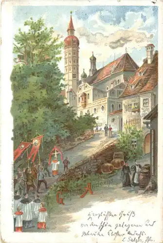 Gruss aus Andechs - Litho -676576