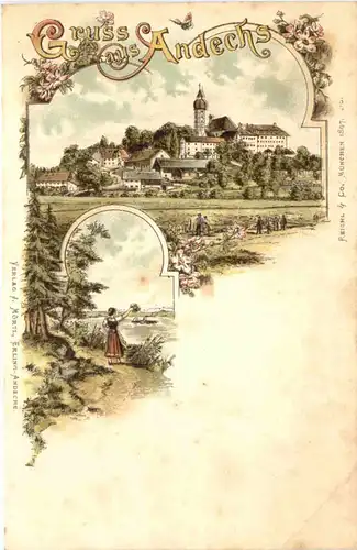 Gruss aus Andechs - Litho -676596