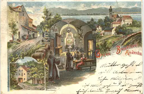 Gruss aus dem Braustübel Andechs - Litho -676588