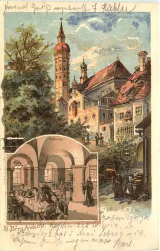 Hl. Berg Andechs - Litho -676648