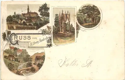 Gruss vom Kloster Andechs - Litho -676544