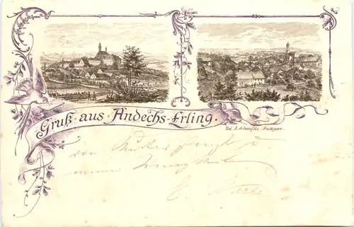 Gruss aus Andechs Erling - Litho -676564