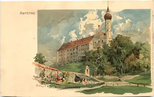 Kloster Andechs - Litho -676542