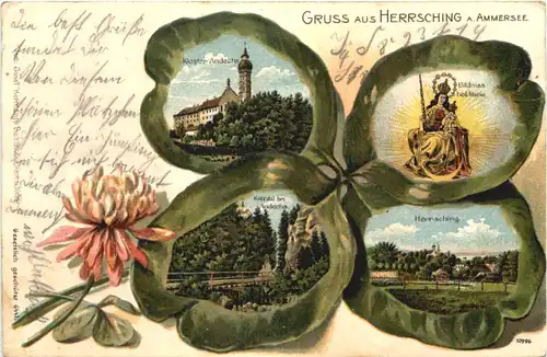 Gruss aus Herrsching am Ammersee - Litho -677014