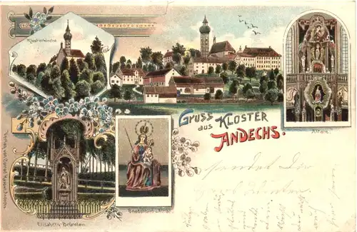 Gruss aus Kloster Andechs - Litho -676538