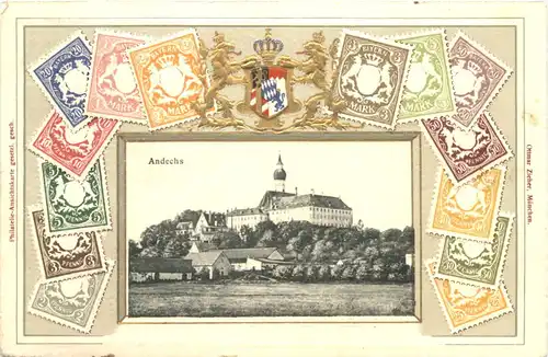 Kloster Andechs - Litho - Briefmarken -676558