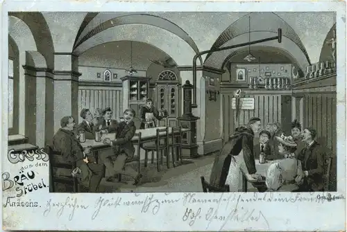 Gruss aus dem Bräustübel Andechs - Litho -676650