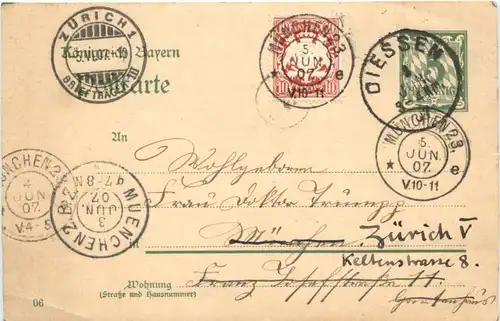 Diessen - Ganzsache 1907 -677204