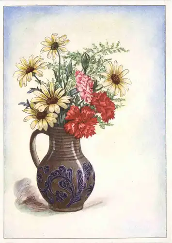 Blumen - Nelken und Margueriten -677420